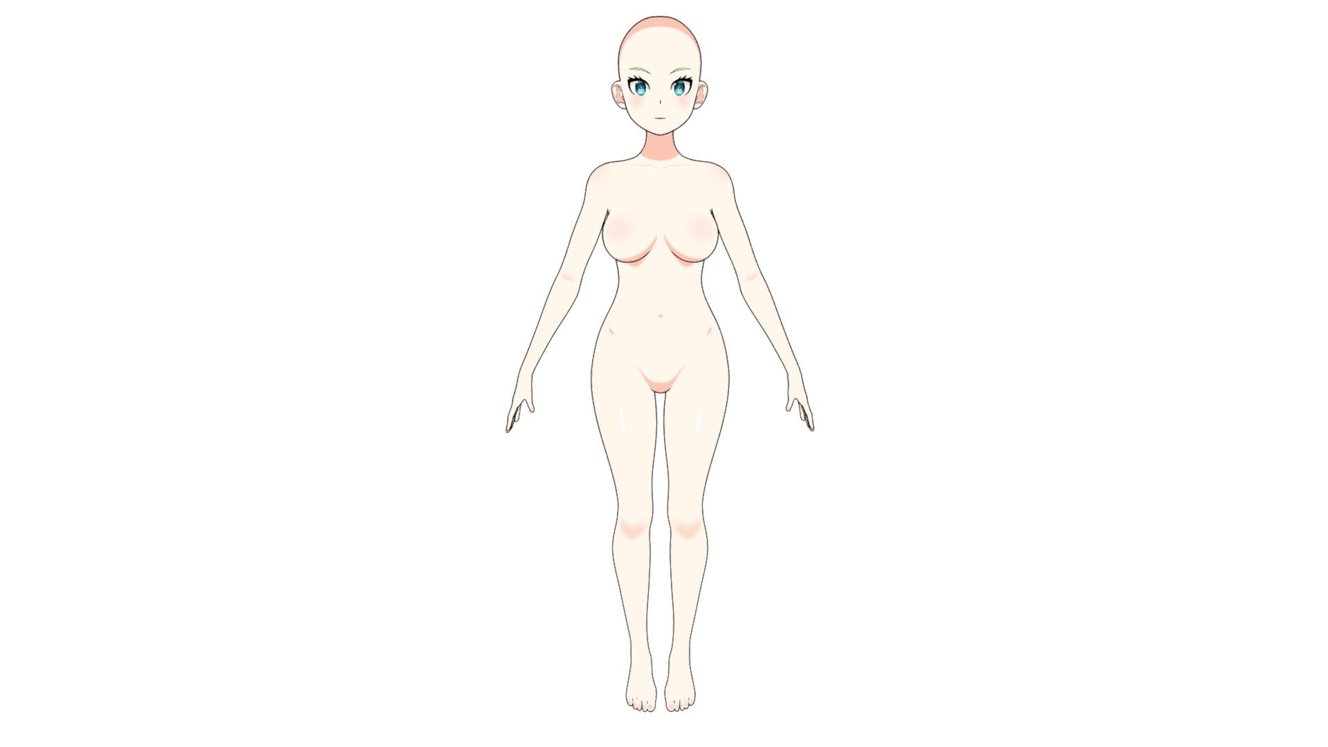 Base for starting your own anime models.

Contains:




.Blend (Blender 3.5)

.Textures

.Rigged(Auto rig pro)

1x Female base v2 - FULLBODY: Click here

1x Female base v3 - FULLBODY: Click here

3x Female bases - FULLBODY: Click here




fix shoulder distortion - 02/06/2023

Video Demo - Manipulating the model in Blender : Click here

Anime male - base mesh : Click here 

Subdivision and soliday disabled:

 - Anime Girl - Base Mesh - Buy Royalty Free 3D model by LessaB3D 3d model