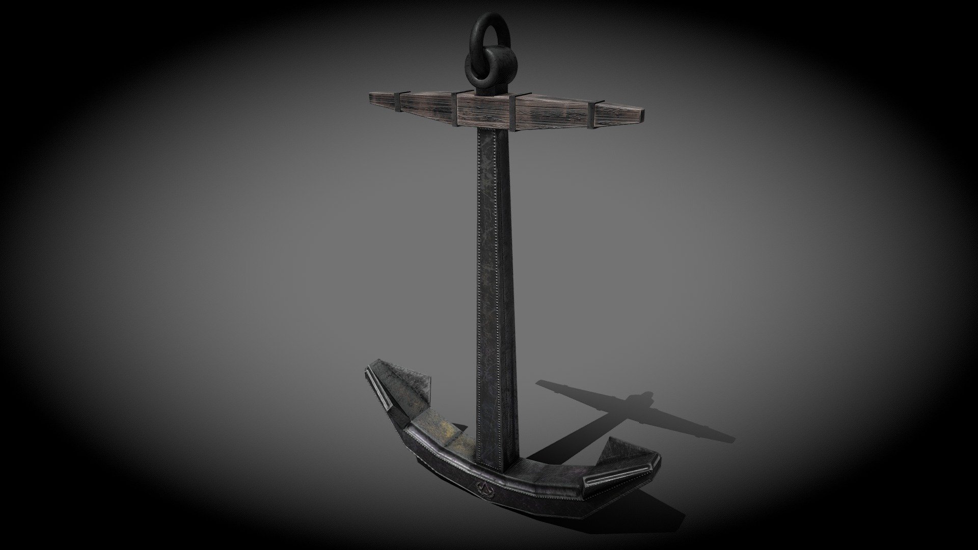 Roman Medieval Style Ships Anchor 3d model