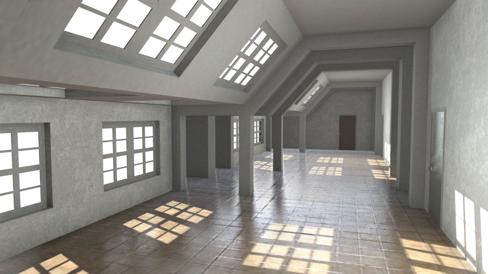 VR Sunroom Hallway
with baked lighting / textures - VR Sunroom Hallway - Download Free 3D model by jimbogies 3d model