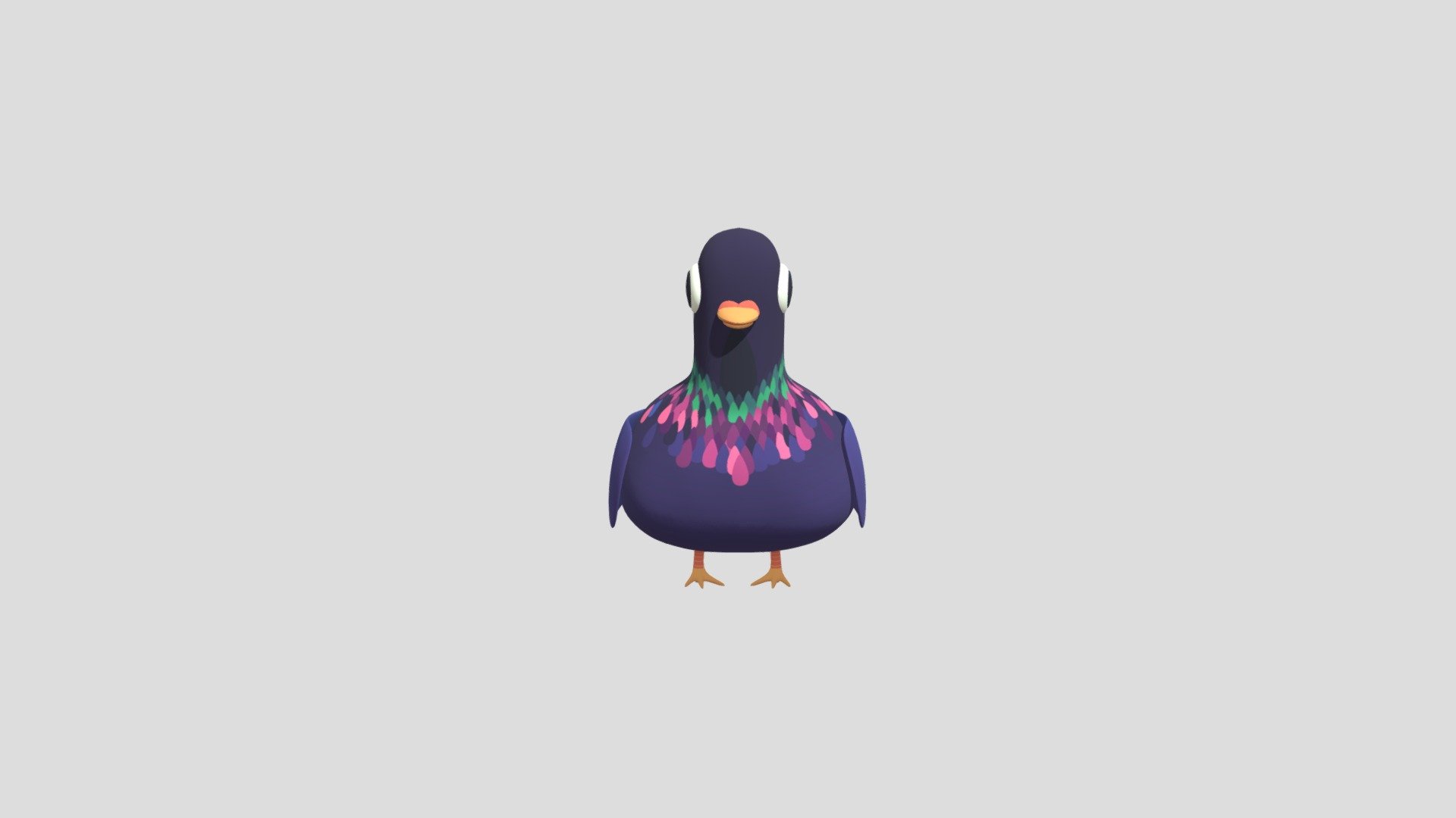 Simple cartoon pigeon, textured and has a skeleton. (Not very user-friendly, it's my first time rigging.) Free to use with attribution 3d model