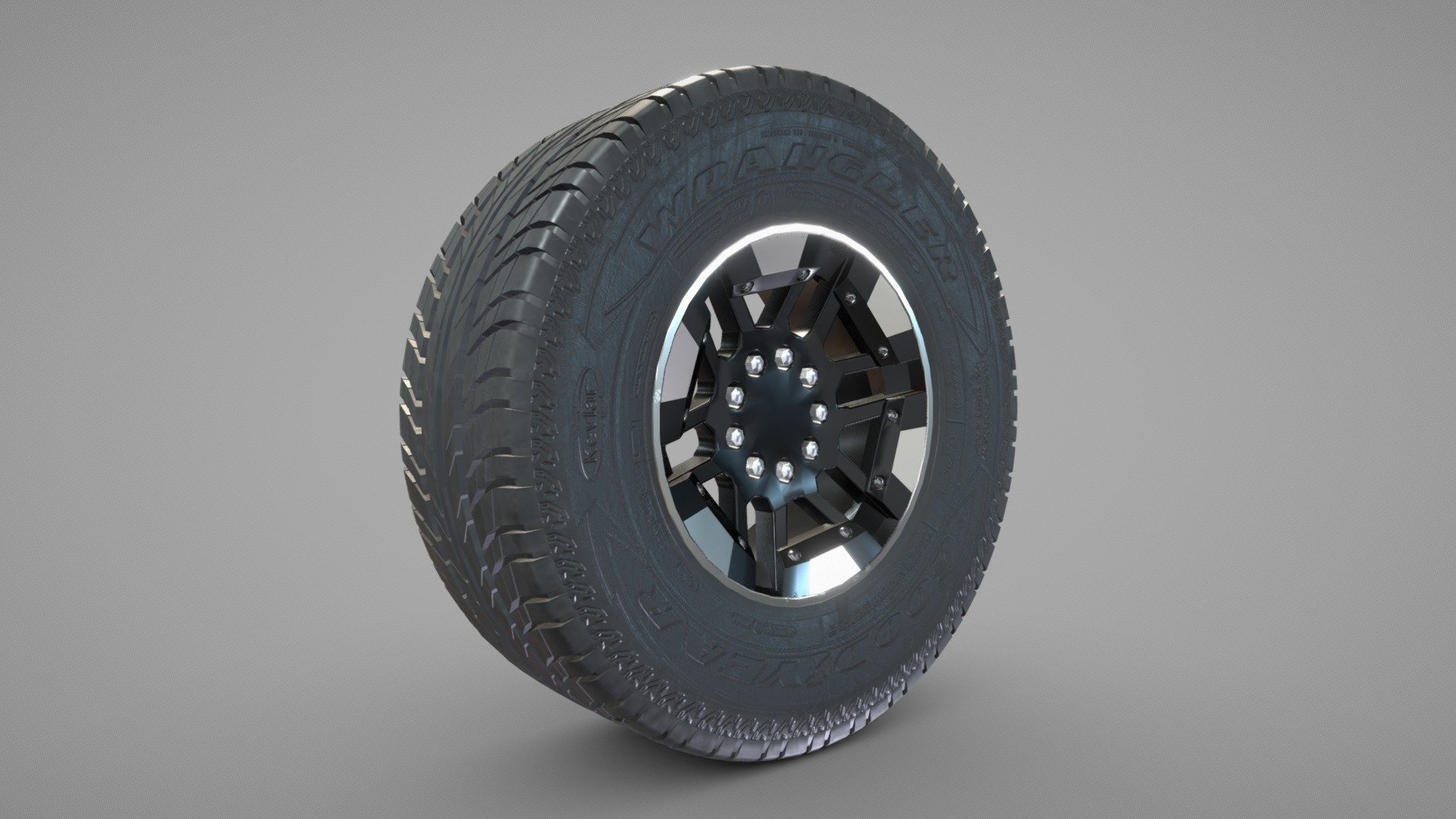 Lowpoly whell for SUV     faces: 11166 -tris: 21412  - verts: 11354 
formats: blender 2.91 (native)- 3dmax 2016 - FBX -OBJ -DAE -STL (PRINTABLE)
Texture list: tire (base color - height -metallic -mixed ambient oclussion -normal -norml openGL -roughness ) rim (base color - height -metallic -mixed ambient oclussion -normal -norml openGL -roughness )
Cleaneed geometry, all faces positive orientation - Wheel Hummer rim+tyre with textures - Buy Royalty Free 3D model by ArqRafaelLugo (@rafaelugo20) 3d model