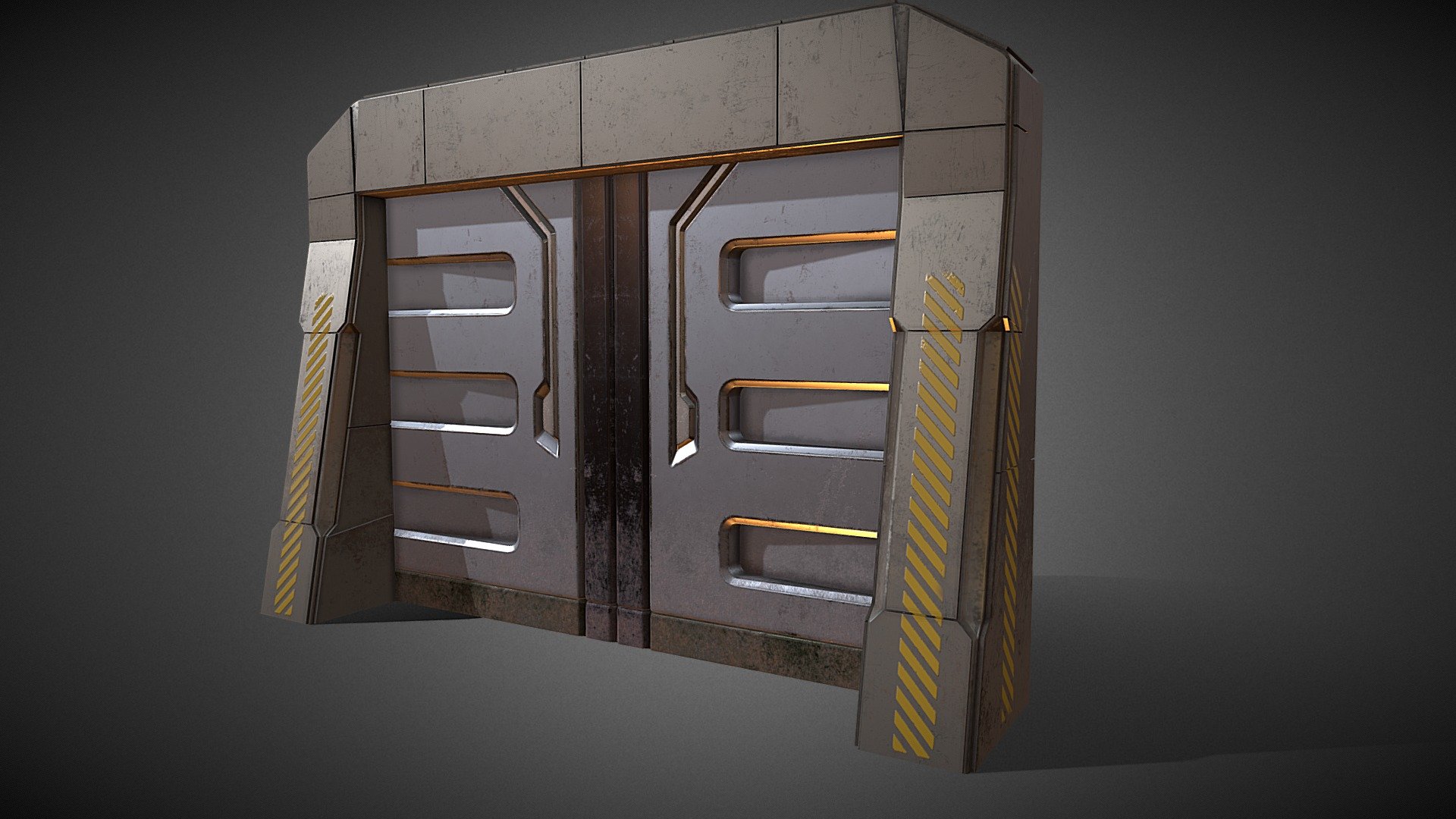 For Indie Game - Scifi Door - 3D model by Sharpsterman 3d model