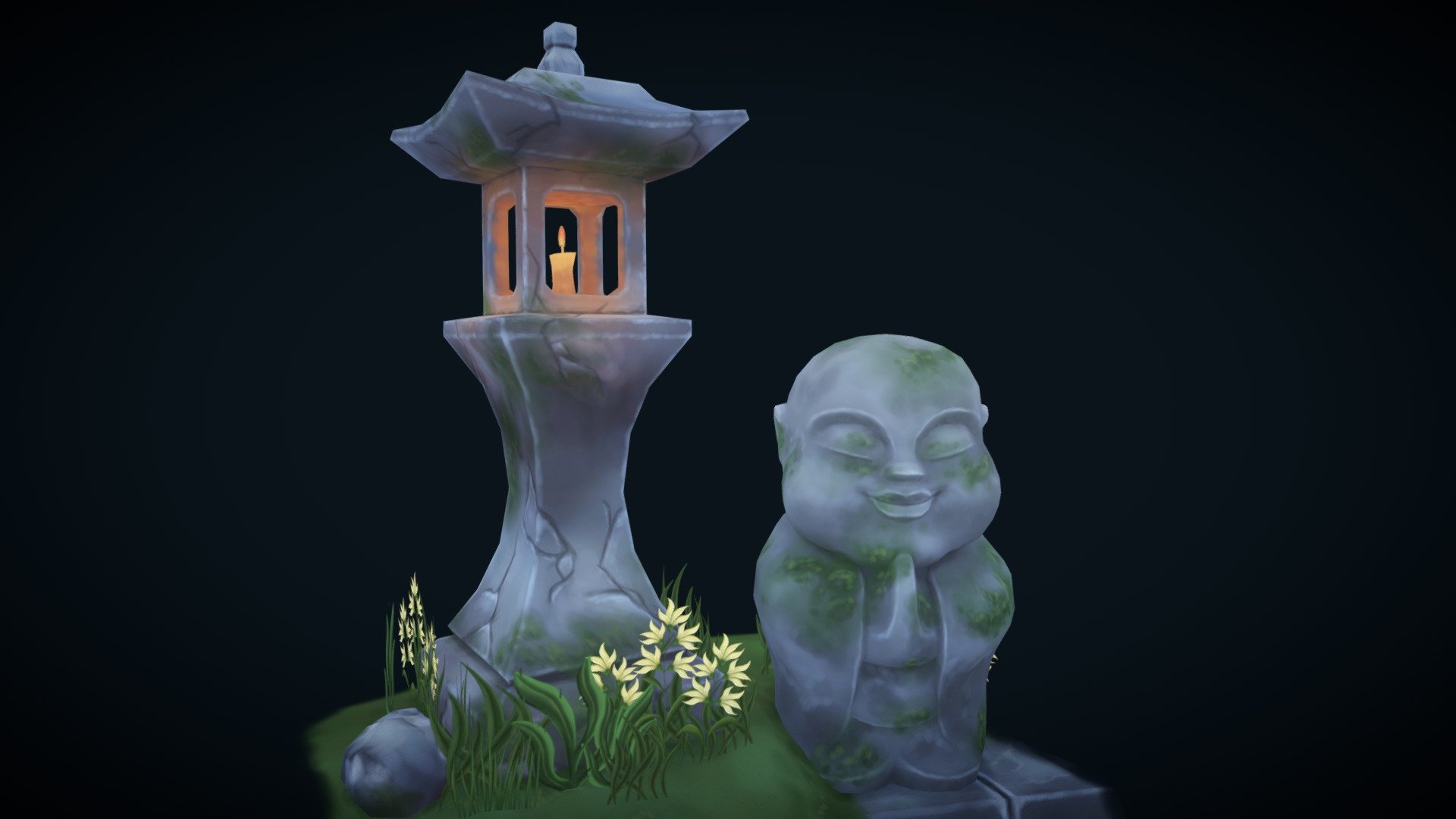 Low-poly model for video games. There is a source file in Blender 3.0 and Unity 2019.
https://www.artstation.com/sergeylysov - Japanese lantern - 3D model by SL (@low.3d) 3d model