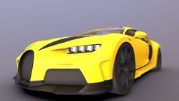 bugatti chiron super sport yellow & black