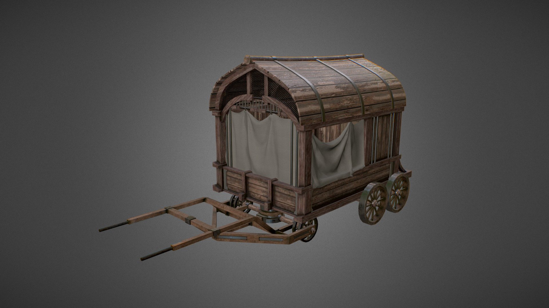 Low poly, little stylized medieveal Merchant Wagon Cart.
This was a work for client.
Done in 3DS Max, Substance Painter and Photoshop - Merchant Wagon Game Asset - 3D model by vickyseauta 3d model
