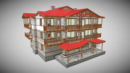 Mountain Guest House cottage, hotel, unwrap, guesthouse, himachal, pbr, house, building