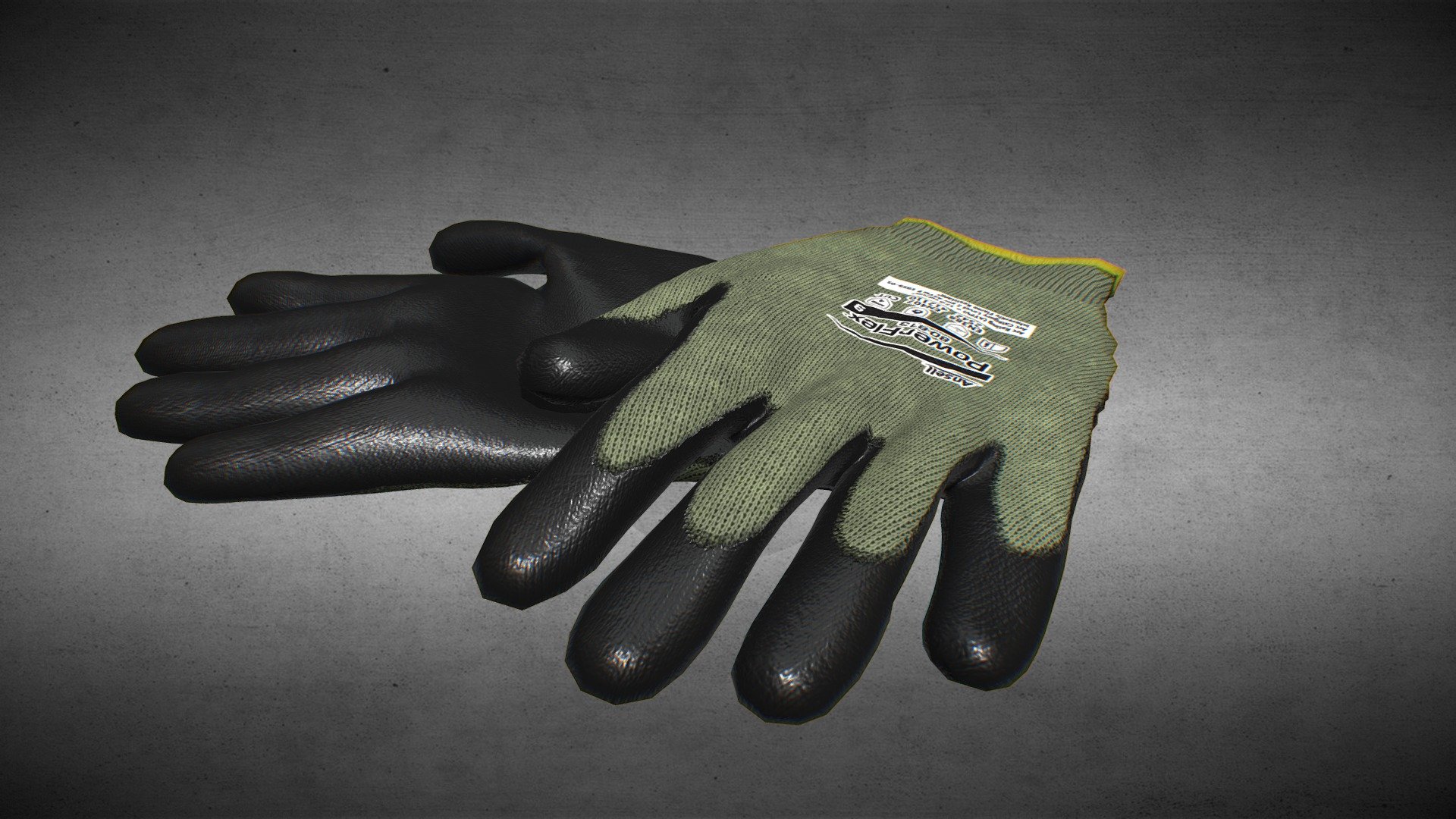 Part of a project im currently working on - PowerFlex Safety Gloves - 3D model by rubiez 3d model