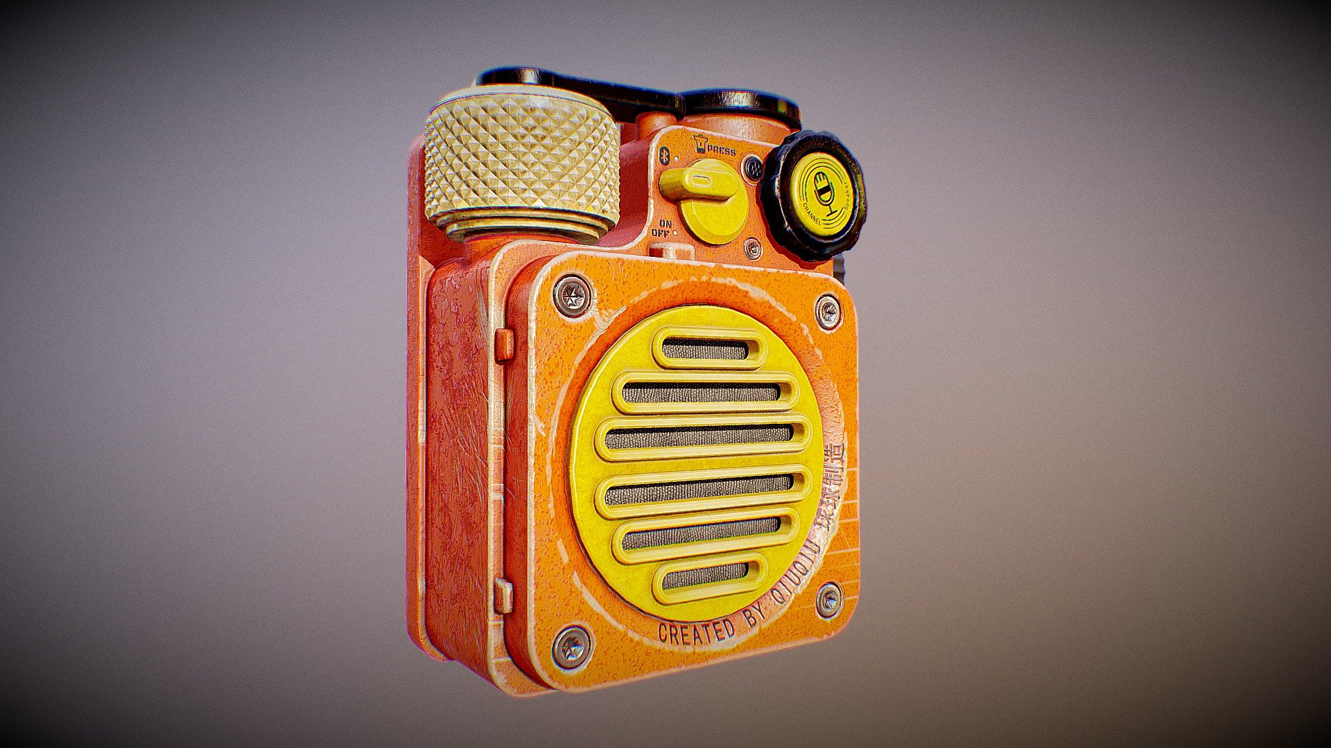 Modeled for one of my own favorite bluetooth radios. Modeled with Blender, Substance painter baked textures and made materials. Finally rendered in Blender. Contains 36 PBR textures, 20482048 resolution，and blender source files.
Hope you like it 3d model