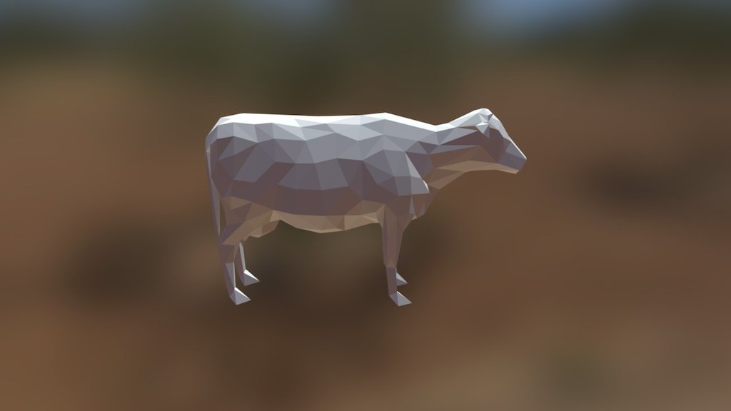 lowpoly cow with a very lowpoly udder - Cow - Download Free 3D model by sinork123 3d model