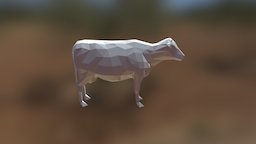 Cow cow, udder, lowpoly, cinema4d