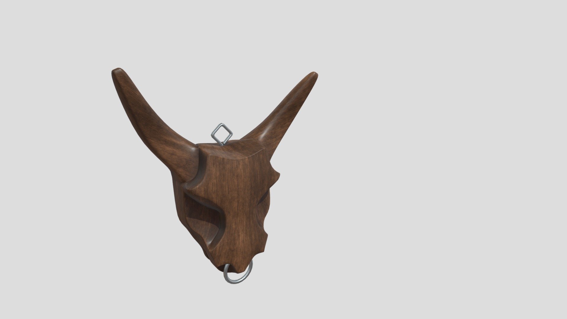Wooden keychain in the shape of a bull - Wood_Bull - Download Free 3D model by tuxvisual 3d model
