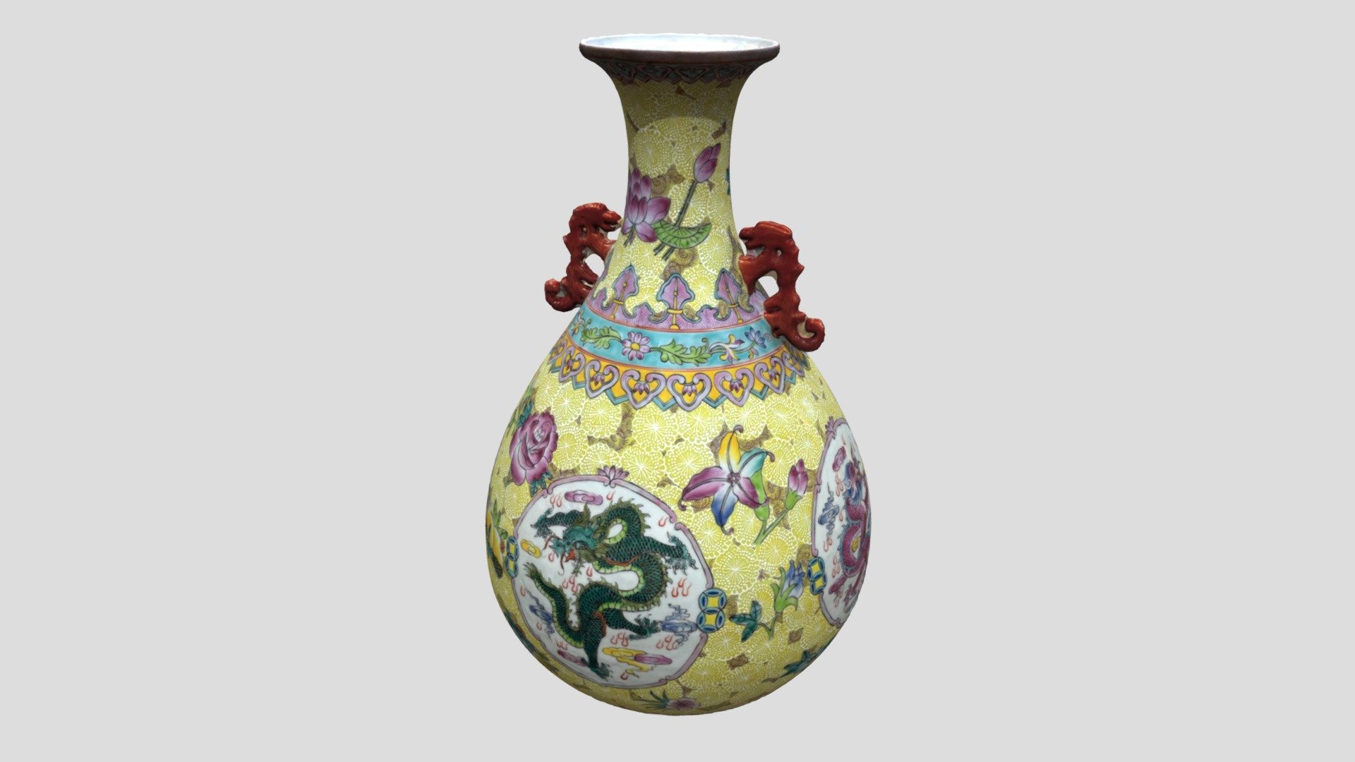 Ancient Chinese Vase - Antique Chinese Vase - 3D model by WilsonT3D (@WilsonTeo89) 3d model