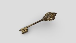 Key to the Royal Chapel of Versailles key, versailles, polycam