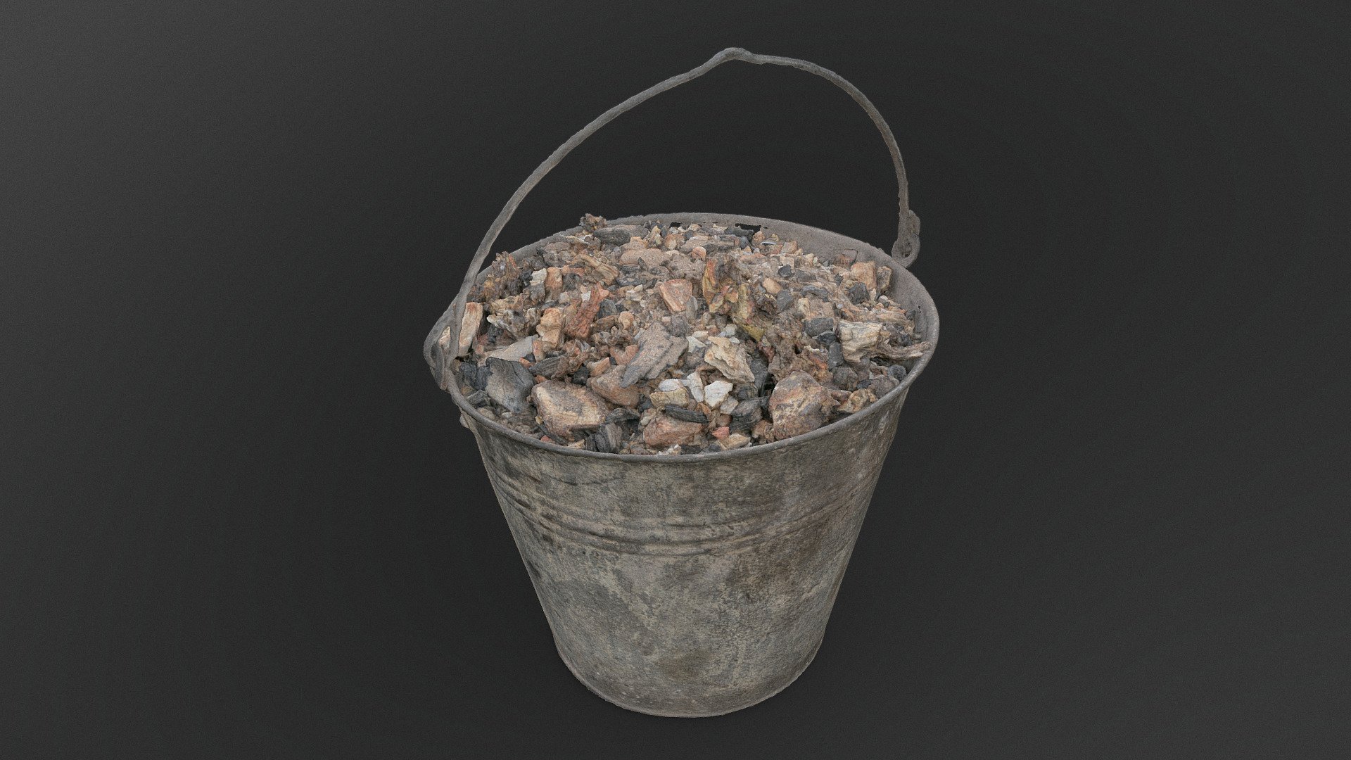 Ash bucket for fireplace debris clean up, Rubble bucket container, old vintage rusty grungy style

Photogrammetry scan 120x24MP, 2x8K texture - Ash bucket - Buy Royalty Free 3D model by axonite 3d model