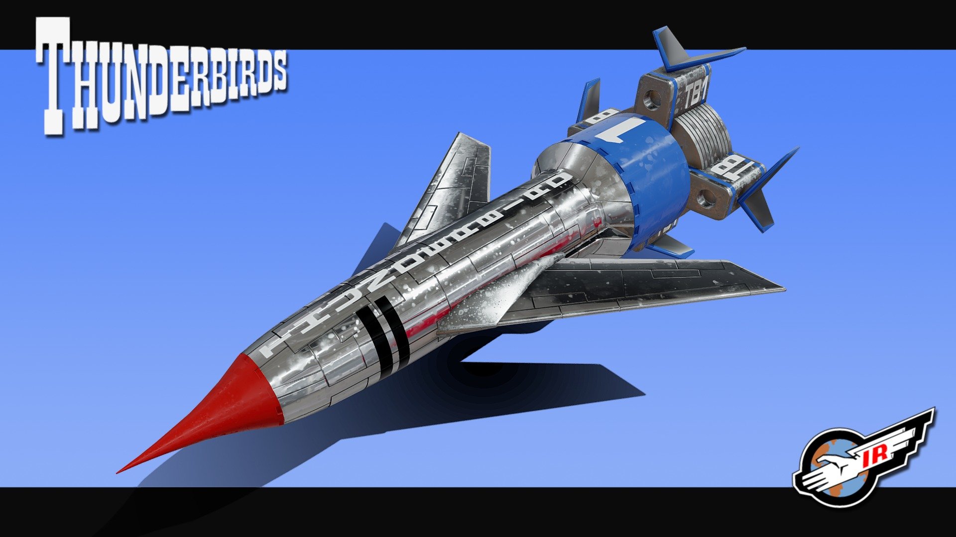 Thunderbird I is a imaginary sleek, variable geometry (swing wing) hypersonic rocket plane used for fast response, rescue zone reconnaissance, and as a mobile control base as shown in the 60's puppet program &ldquo;thunderbirds are go !