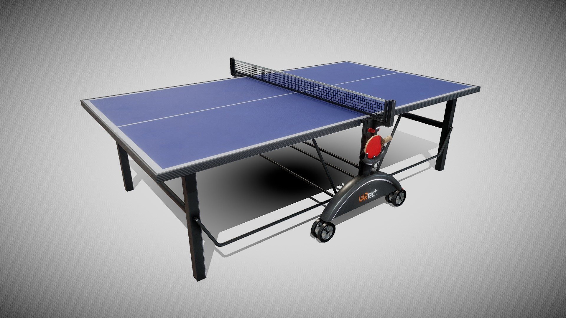 This game ready ping pong table was developed for use in Unity (standard / URP / HDRP) and Unreal Engine. The model comes with a half fold and full fold animation.

✓ 4k

✓ Animated

✓ LODs 

✓ Multi-engine Compatability

LOD0 = 41,004 tris | LOD1 = 29,758 tris | LOD2 = 20,627 tris | LOD3 = 4,727 tris

The model shown here is LOD0, there is a separate mesh file included in the package that contains the LODs and animations 3d model