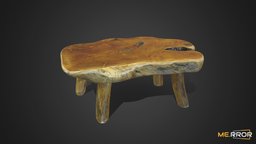 [Game-Ready] Mini Wood Table retro, antique, furniture, ar, 3dscanning, old, wooden-table, old-table, wood-table, photogrammetry, 3dscan, wood, antique-table, wooden-furniture, retro-table, noai, 3d-scanned-object, antqiue-furniture