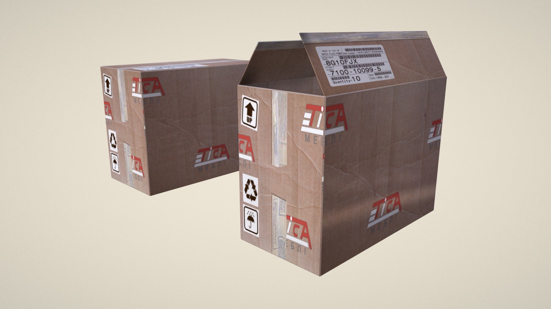 Packing carton box
(Упаковочная картонная коробка) - Packing carton box (картонная коробка) - Buy Royalty Free 3D model by xn--90ahklc.com 3d model