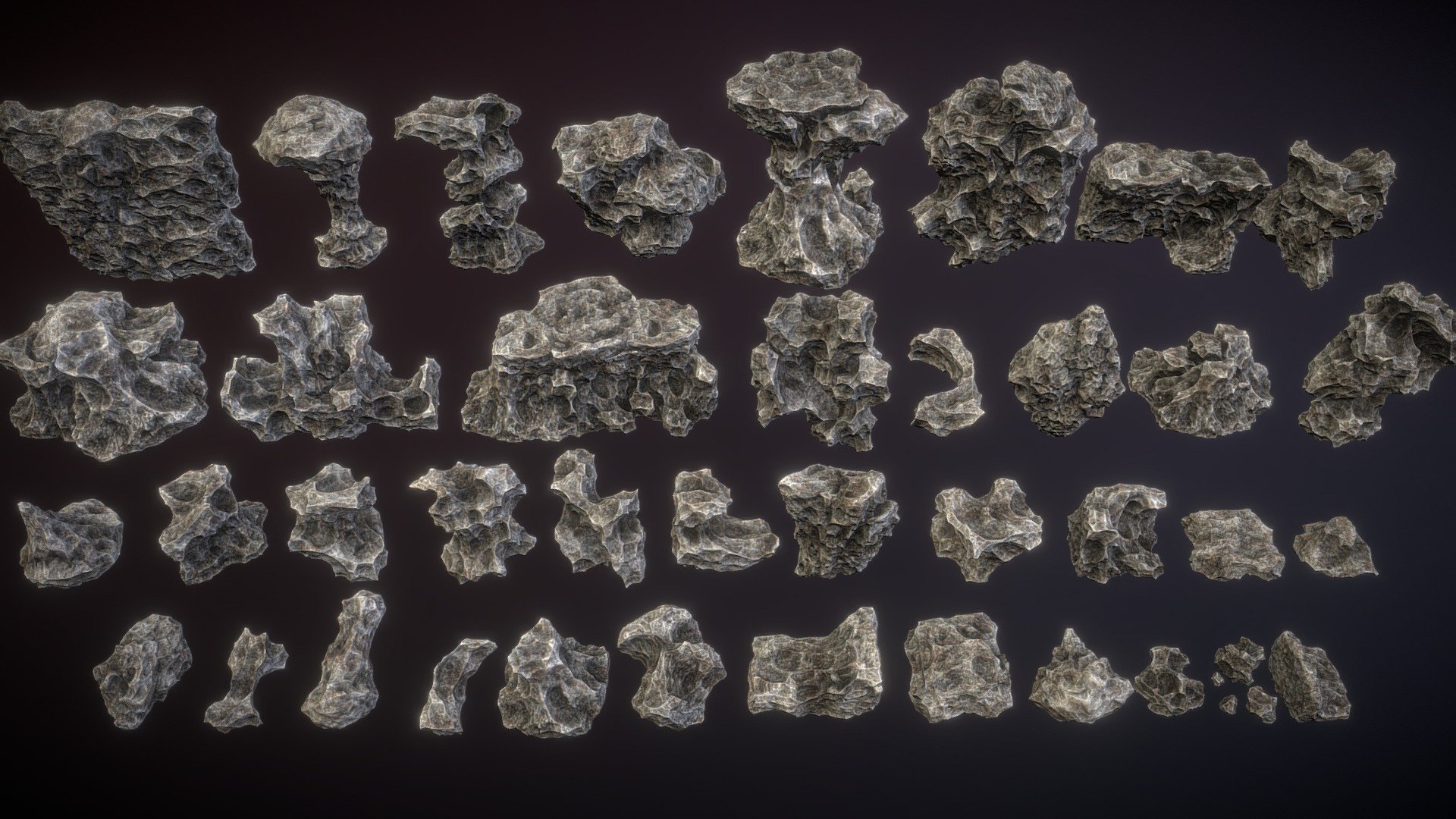 Scraped rocks - Scraped rocks - 3D model by Dmitriy Dryzhak (@arvart.lit) 3d model