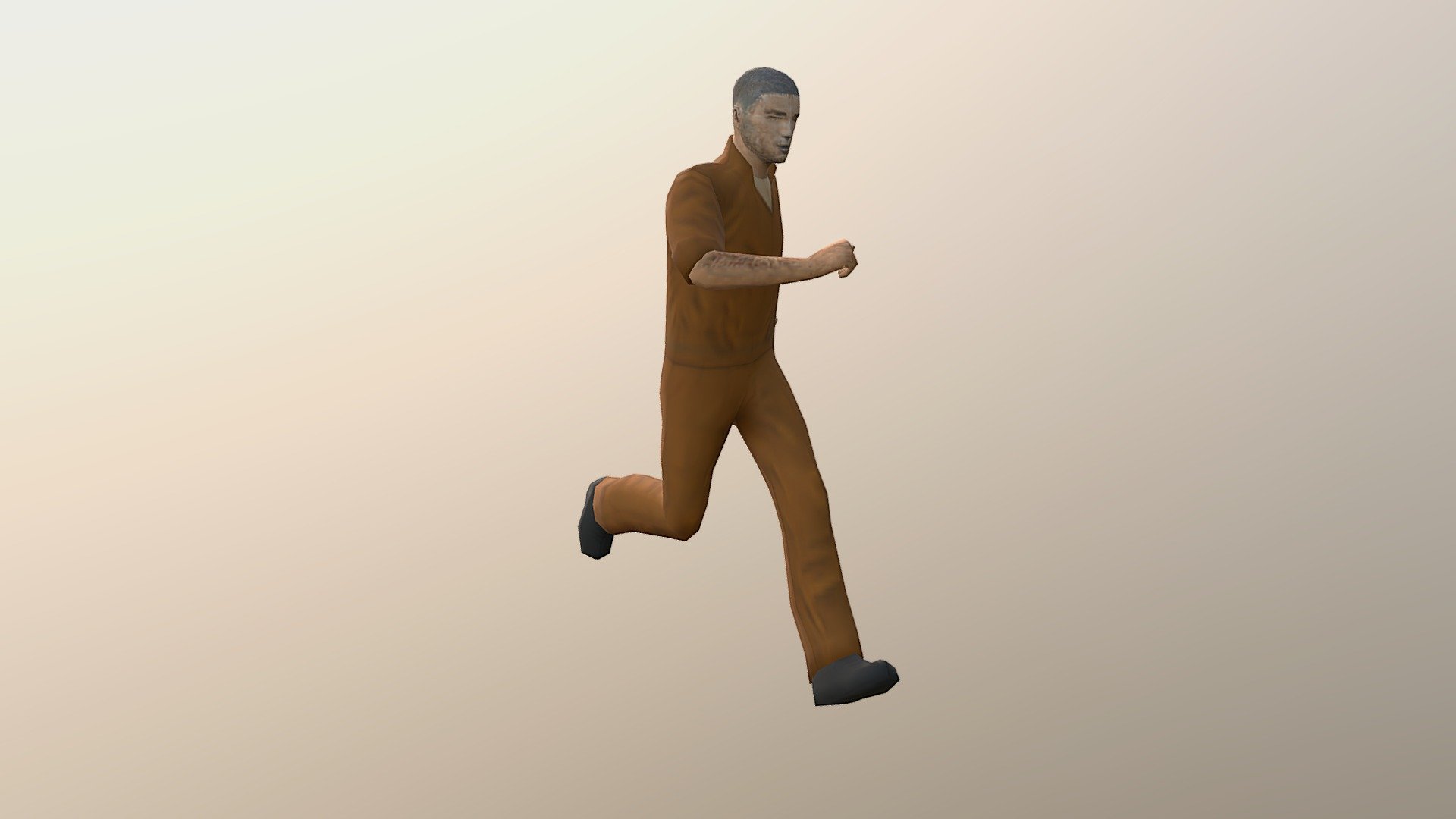 Jumpsuit man;
Lowpoly model with looks similar to GTA 3 or PS1-like models;
Work in progress;
Fix some UV &amp; texture; - Jumpsuit man [WIP] - 3D model by Farid (@rev3n4nt) 3d model