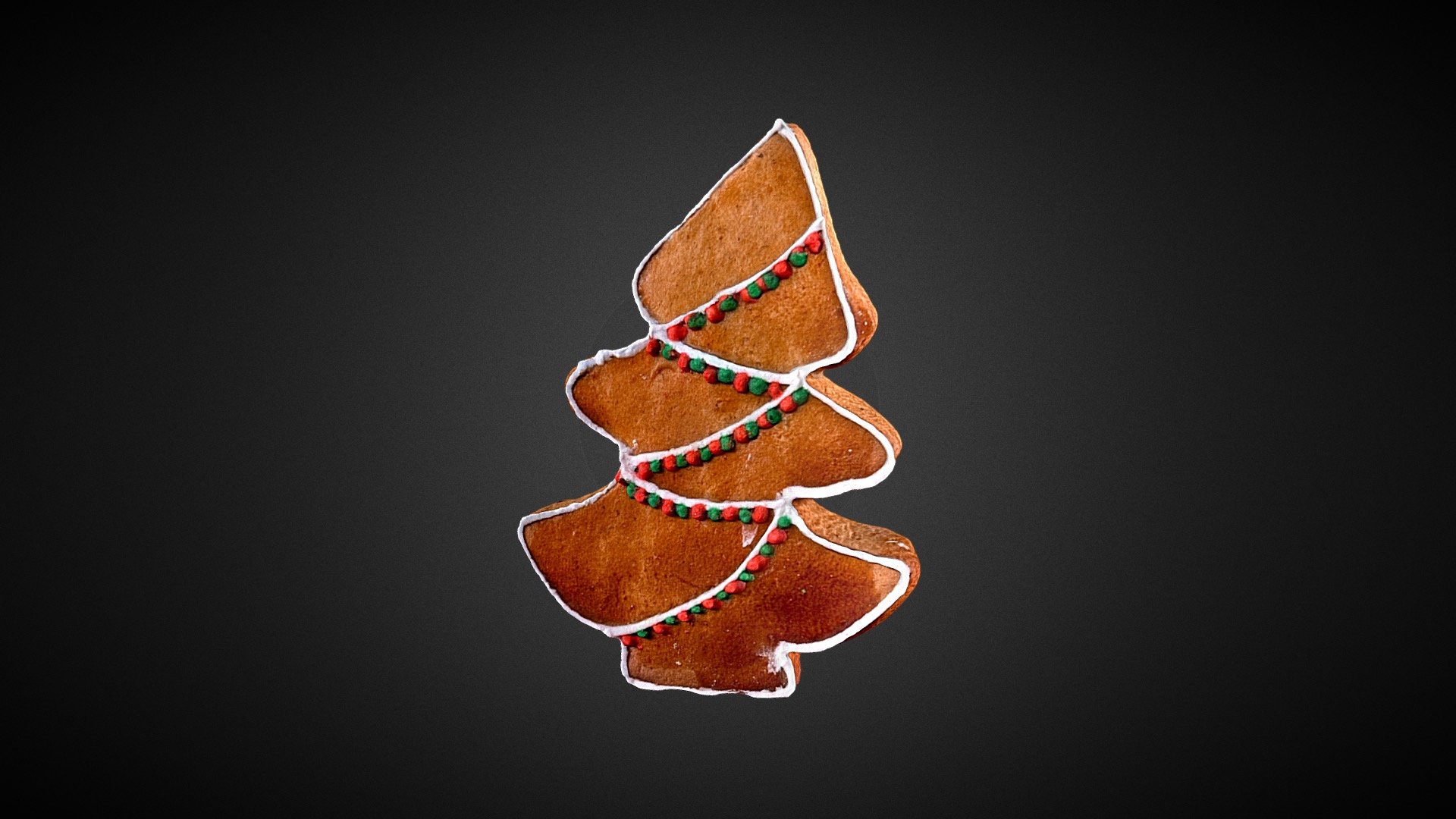 Gingerbread Tree scanned with polycam and cleaned in blender 3d model