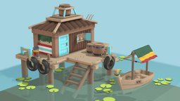 Fish House fish, fisherman, water, fairytale, house, fantasy, boat, fishhous, houseonthewater