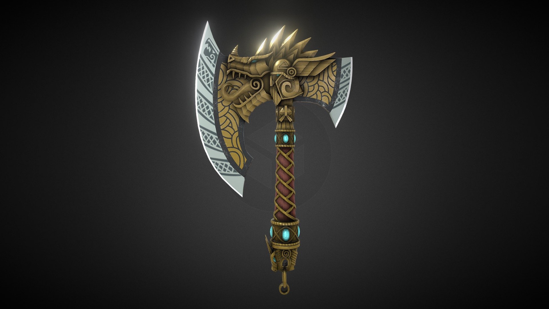Just another piece for master dwarf, it took me 3 days working on it. i just love the ideal of dwarf's image appear on the head of the item but well&hellip; i gonna just really feel refreshing by sharing this item with a reasonable price  ^,..,^ 
Thanks for having a glance of it!!! - Dwarf axe - Buy Royalty Free 3D model by Art_workshop 3d model