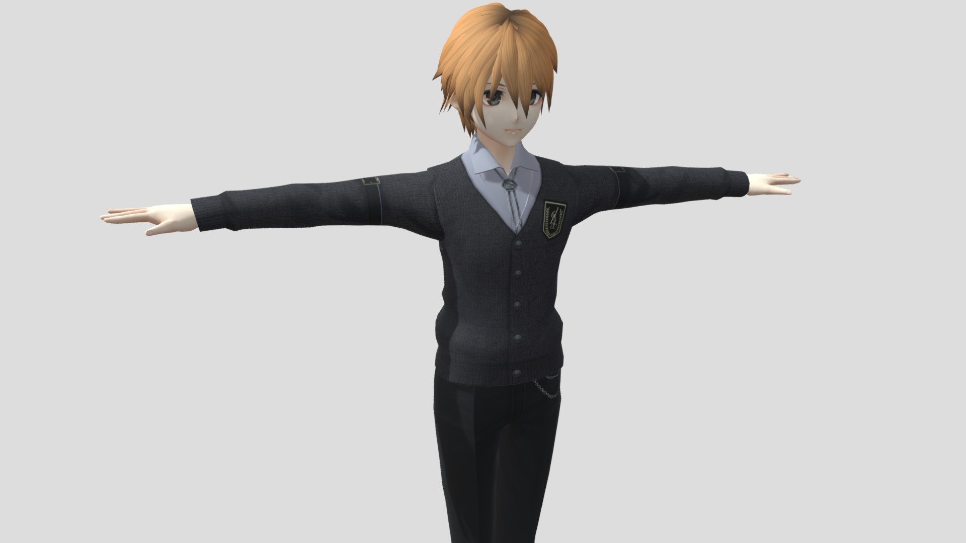 Model preview



This character model belongs to Japanese anime style, all models has been converted into fbx file using blender, users can add their favorite animations on mixamo website, then apply to unity versions above 2019



Character : Souta

Verts:28259

Tris:37800

Sixteen textures for the character



This package contains VRM files, which can make the character module more refined, please refer to the manual for details



▶Commercial use allowed

▶Forbid secondary sales



Welcome add my website to credit :

Sketchfab

Pixiv

VRoidHub
 - 【Anime Character】Souta (V2/Unity 3D) - Buy Royalty Free 3D model by 3D動漫風角色屋 / 3D Anime Character Store (@alex94i60) 3d model