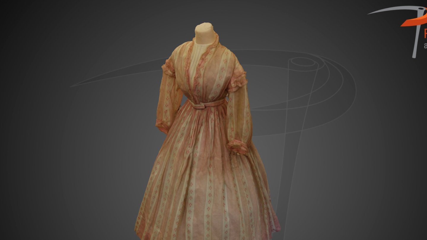 Tredwell Costume Collection:
Two-piece Spring and Summer Cotton Dress, 1862-1865.
Merchant’s House Museum, 29 E. 4th Street, New York City.
On display through Friday, April 29, 2016.
www.merchantshouse.org
www.paleowest.com - Merchant's House Museum Tredwell Dress - 3D model by PaleoWest 3d model