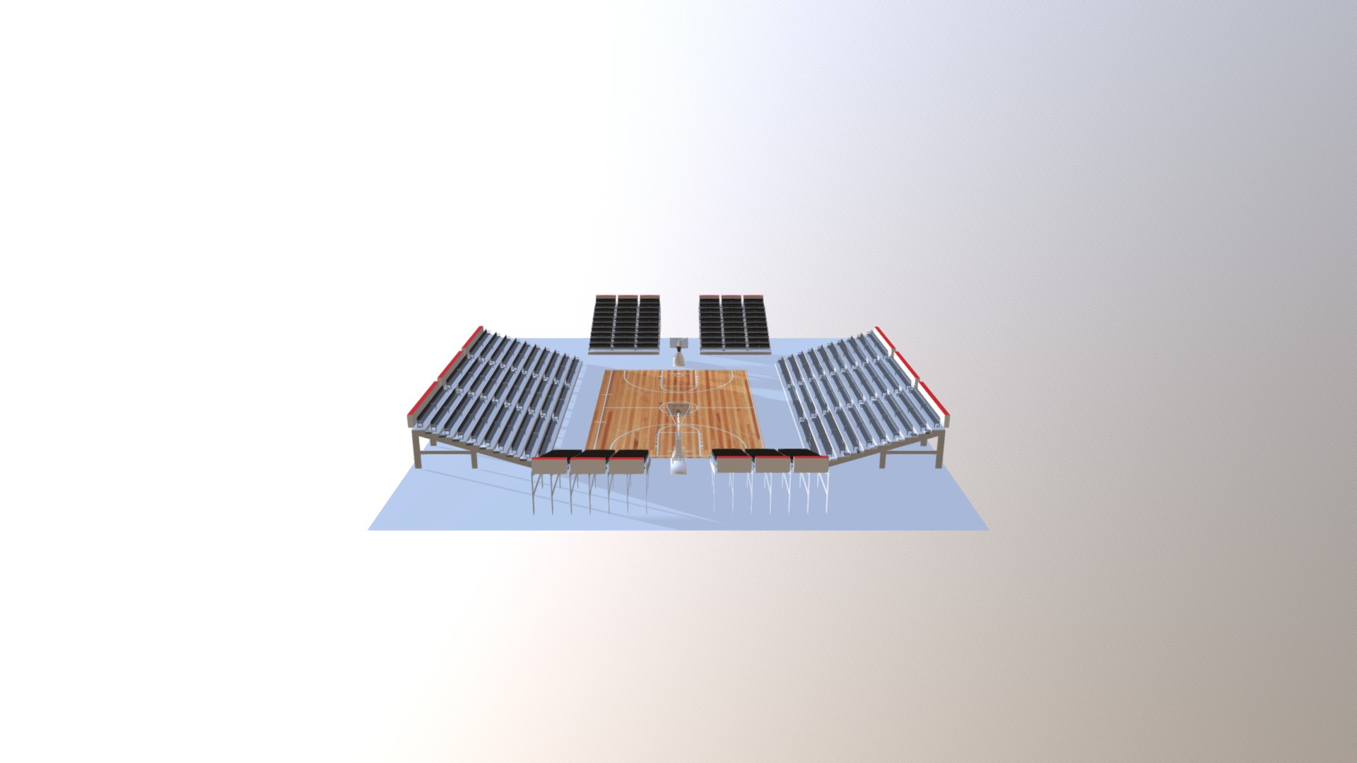 Basketball Court - 3D model by 010078 3d model