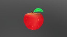 Fuji Apples are the Best Apples! plant, apple, fuji, handpainted, low-poly, stylized