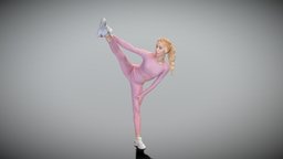 Beautiful woman in tracksuit training 413 style, archviz, scanning, people, , fashion, sports, fitness, pink, training, woman, beautiful, realism, workout, sporty, femalecharacter, tracksuit, sportswear, photoscan, realitycapture, photogrammetry, lowpoly, scan, female, highpoly, scanpeople, deep3dstudio