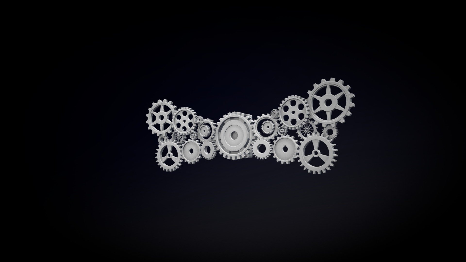 Gears Bowtie. For 3D printing, embellishment - Gears Bowtie - Download Free 3D model by Siarheika 3d model