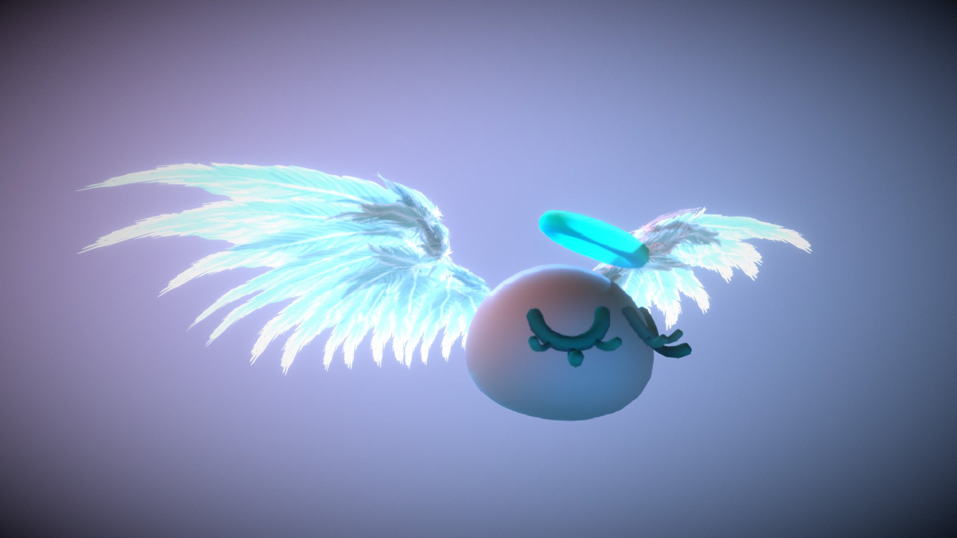 The player charater from my Ludum Dare 47 game, Purgatory is a Music Store - Purgatory is a Music Shop: Angel - Download Free 3D model by Flightyfelon 3d model