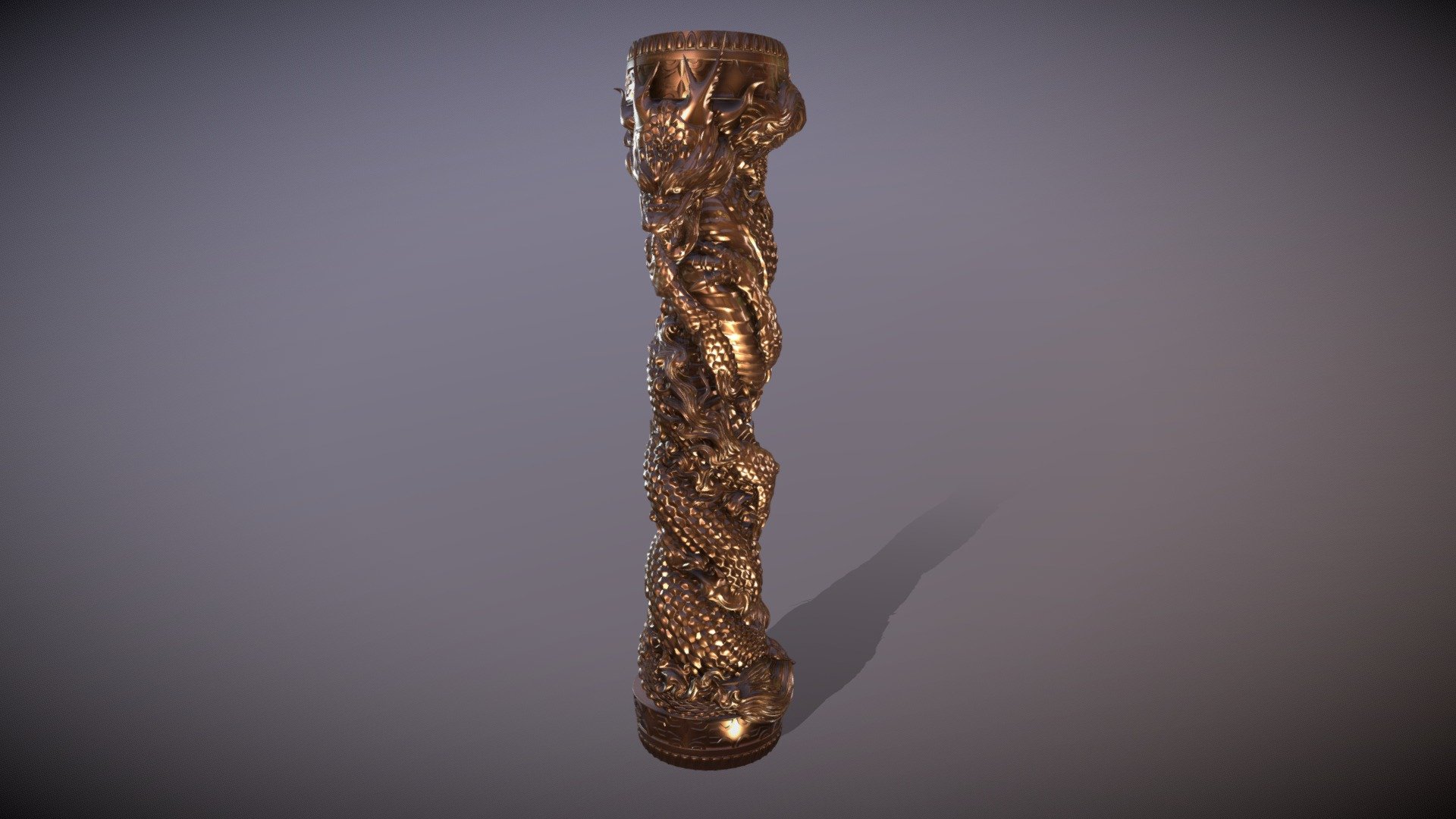 Dragon column - 3D model by Nicos (@antinicos) 3d model