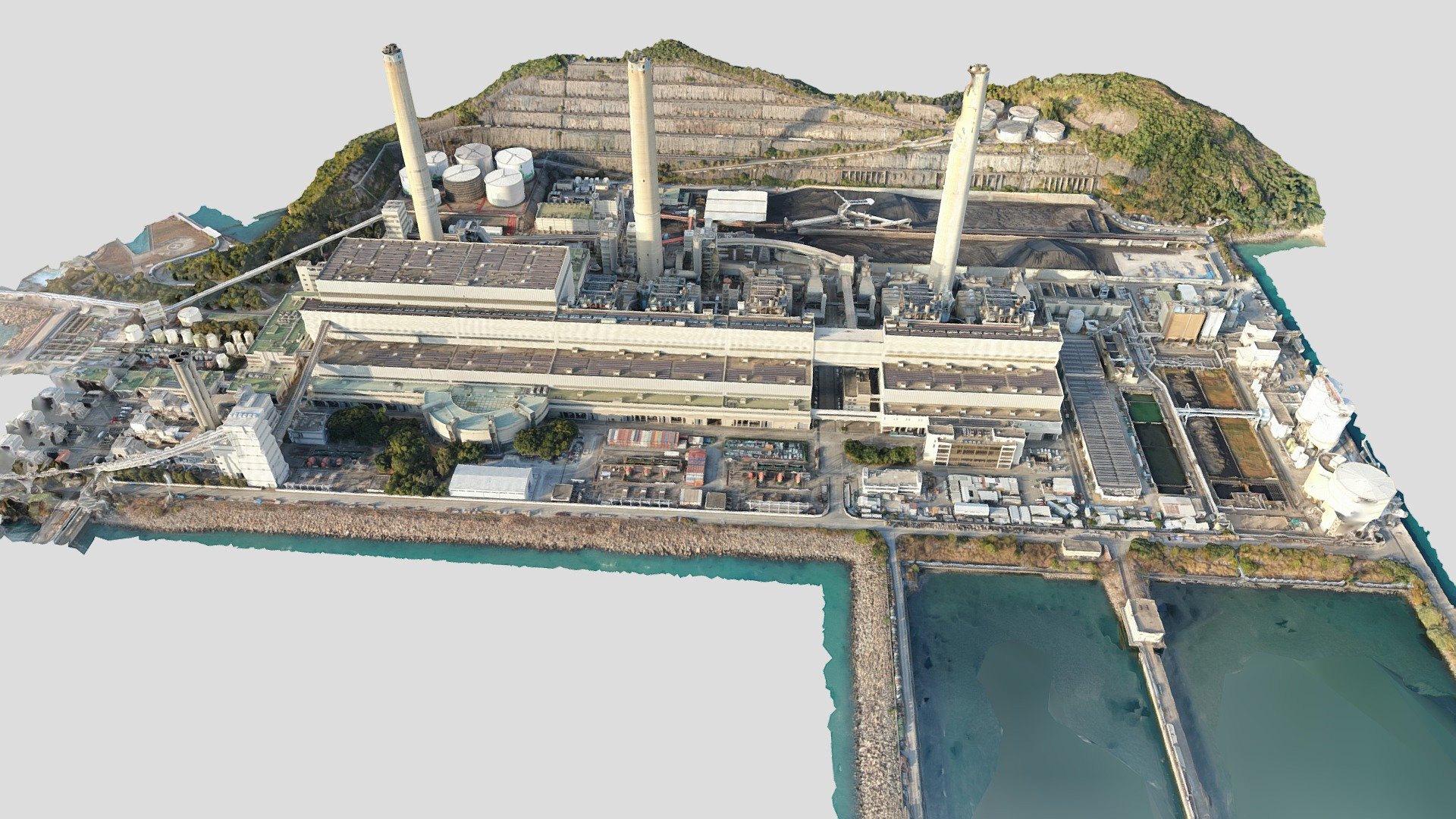 3D Raw scan of Electric Power Plant 3d model