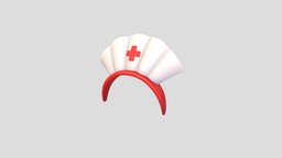 Headband025 Nurse Headband hair, hat, white, doctor, prop, nurse, fashion, party, band, hospital, head, uniform, medic, costume, cosplay, headband, girl, cartoon, female, anime