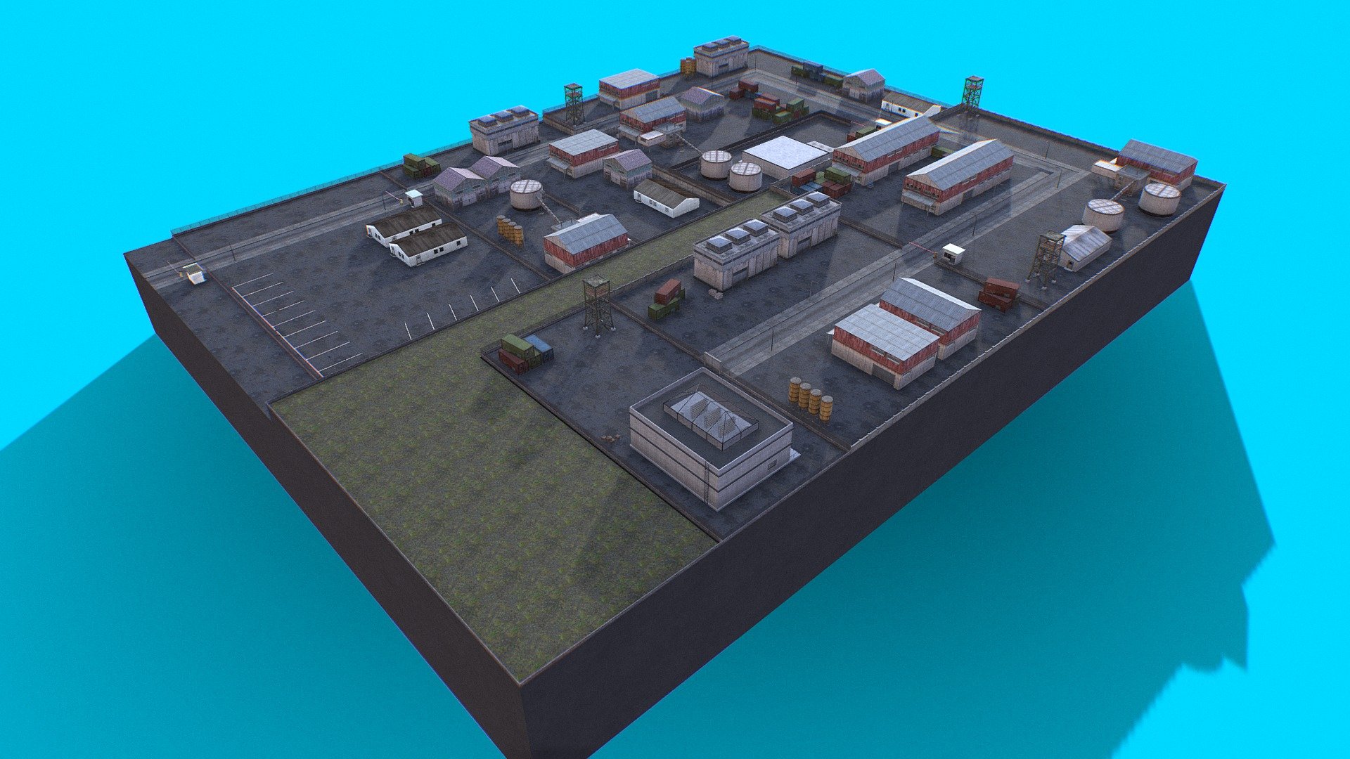 FPS Map for mobile game - Low Poly FPS Map 2 - 3D model by Asad.habib 3d model
