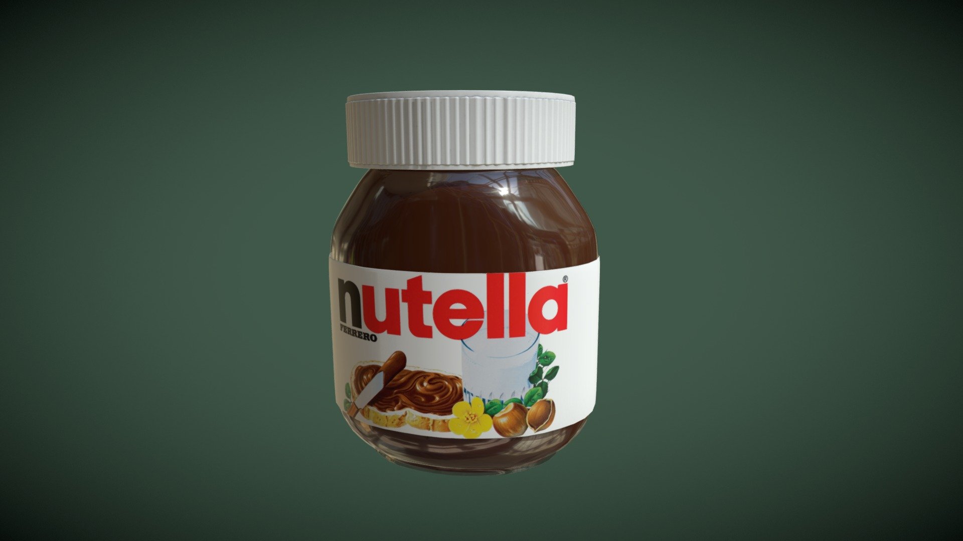 A delicious Jar of Nutella, yumi! - Nutella Jar - Buy Royalty Free 3D model by katiaorozco 3d model