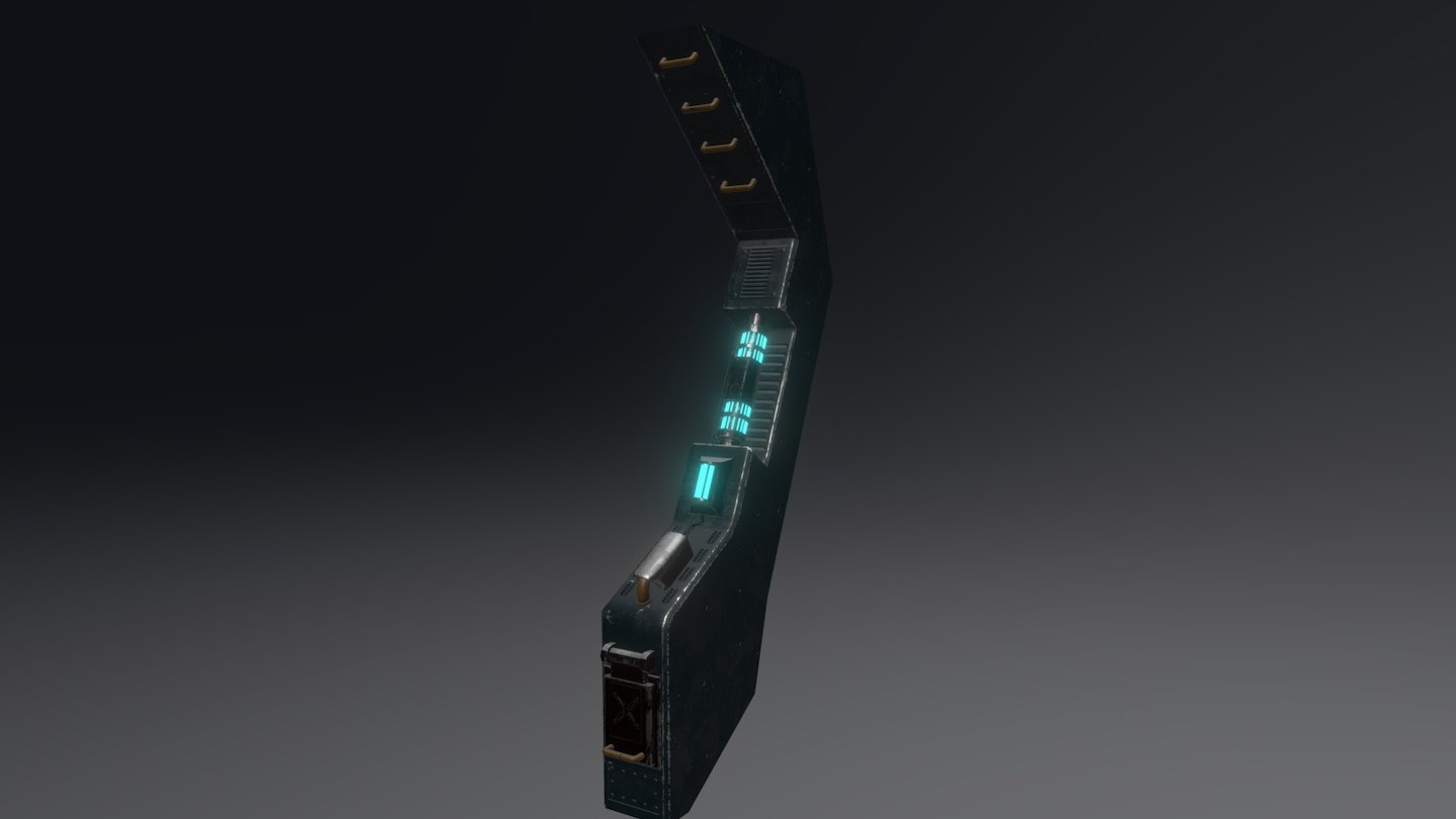 Scifi Corridor Column - Scifi Corridor Column - 3D model by StanPiotr 3d model