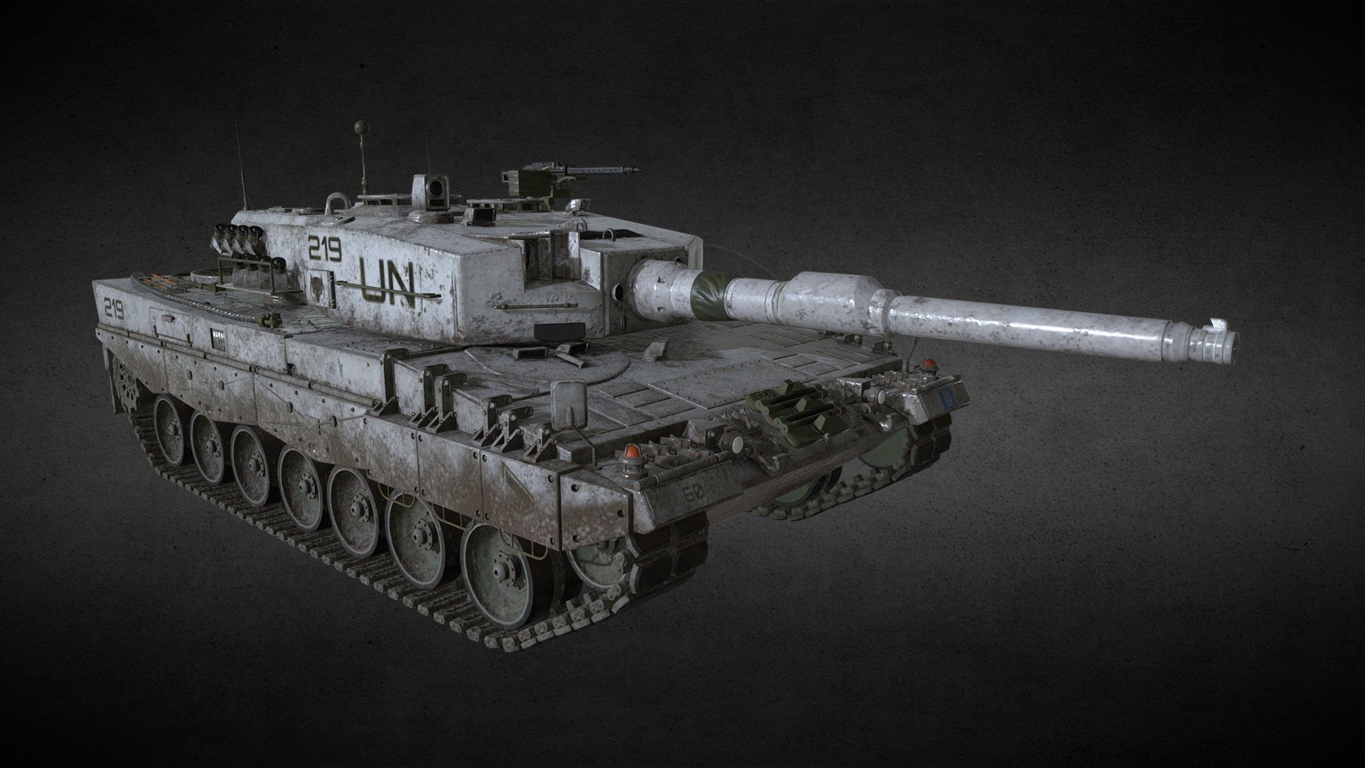 Leopard Tank White UN Texture
Animation is available in Artstation - Leopard Tank UN - 3D model by Onur (@oozkan) 3d model