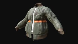 Bomber Jacket cloth, bomber, jacket, substancepainter, substance, character, design, clothing