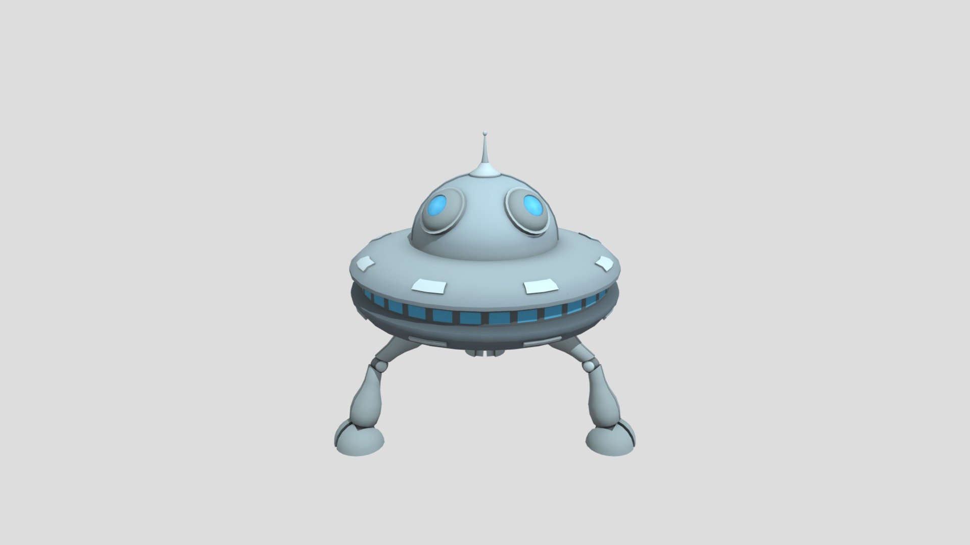This UFO is from a GU Japan commercial called: Kyary Pamyu Invader Invader from 2013. The 3D model is made by adan, who had made the images from the commercial to a 3D model.

Link to Adan's Sketchfab page: https://sketchfab.com/Apdigivid 3d model