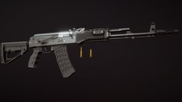 Low-Poly AK-200 ak-12, ak-74m, lowpoly, 200-series