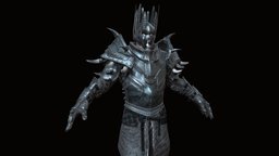Dark Knight2 armor, rpg, fighter, people, death, medieval, unreal, swordsman, crusader, darkknight, weapon, character, unity, game, pbr, low, poly, animation, fantasy, human, rigged, knight, steel