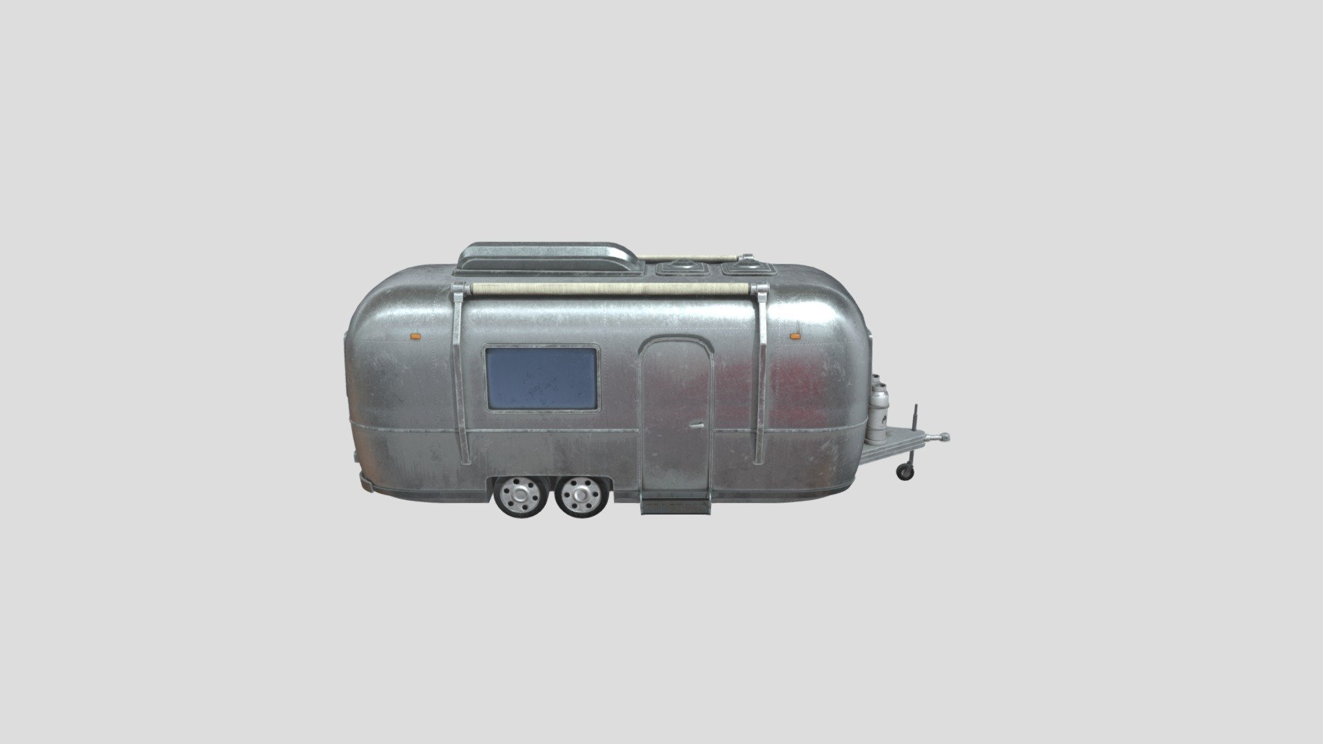 This air stream camper is medium detail perfect for mid range to long range shots. The textures do most of the work. This model is relatively lowpoly and perfect for any production. The included textures are 4k and UV unwrapped for future texturing 3d model