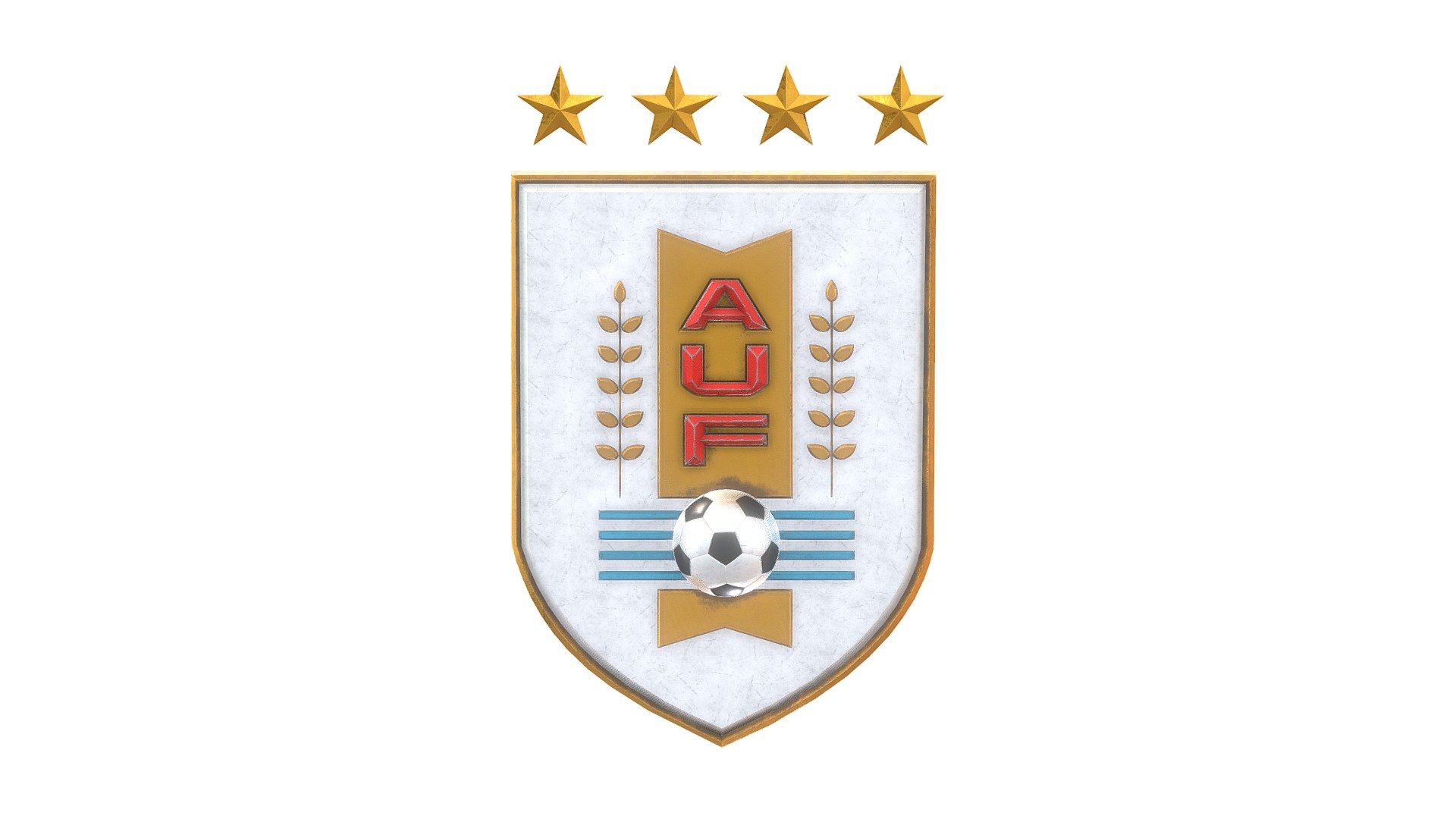 3D stylized badge of Uruguay national football team, one of the teams qualified for the FIFA World Cup 2022.

This event it’s scheduled to take place in Qatar from 21 November to 18 December 2022

Made with Blender and Substance Painter 3d model