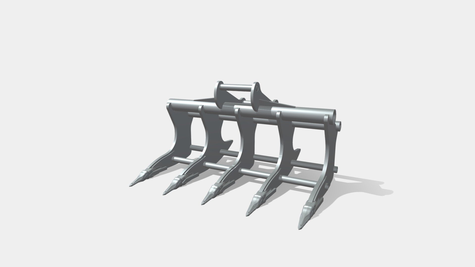 Pour excavatrices 5,2 - 32,5 T - Râteau andaineur MAGSI - 3D model by MAGSI 3d model