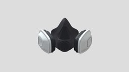 Respirator Mask mask, filter, respirator, 3m, game, pbr, poly