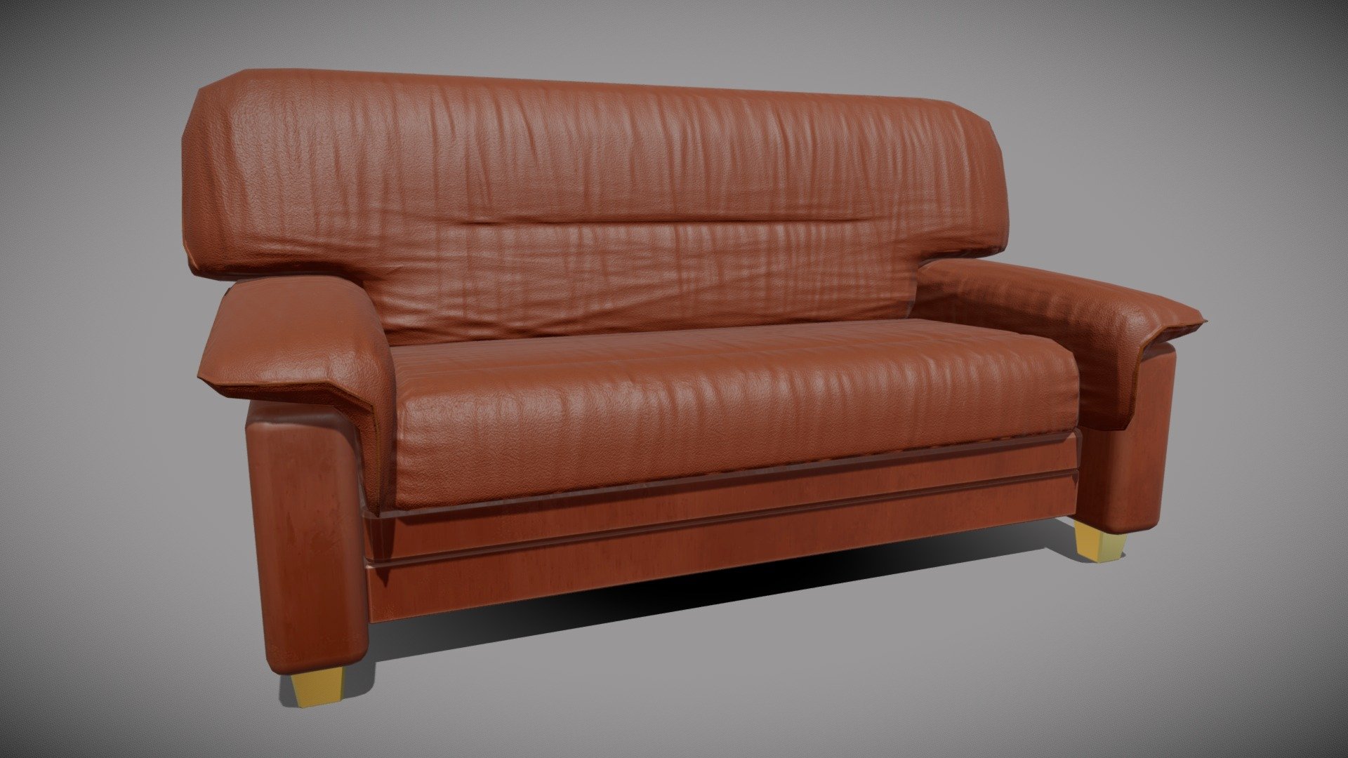 A little soft leather sofa/couch 3d model